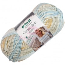 Пряжа для ручного вязания Gruendl Cotton Soft Color 100 гp цвет 01