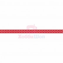 Атласная лента в горошек красный/белый 6 мм × 4 м Prym 983502