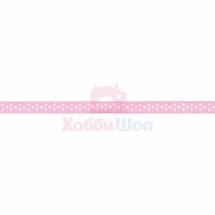 Атласная лента в горошек розовый/белый 6 мм × 4 м Prym 983500