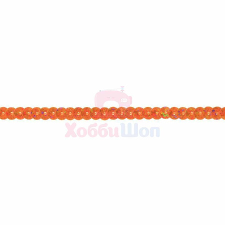 Тесьма с пайетками перламутровая оранжевый 6 мм × 3 м Prym 916672