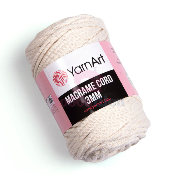 Пряжа для ручного вязания YarnArt Macrame Cotton Cord 3мм 250 гр цвет 752