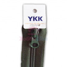 Молния 70 см спиральная двухзамковая YKK темно-зеленая 870