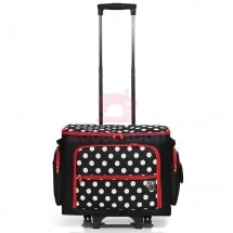 Сумка-чемодан для швейной машины Горох черно-белая 44x22x36 cм Prym 612630