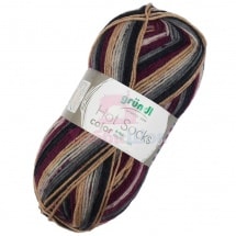 Пряжа для ручного вязания Gruendl Hot socks color 50 гр цвет 408