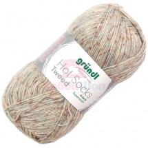 Пряжа для ручного вязания Gruendl Hot socks Tweed 100 гр цвет 03