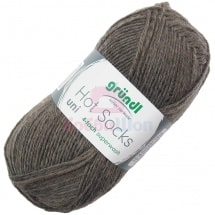 Пряжа для ручного вязания Gruendl Hot Socks Uni 50 гр цвет 08
