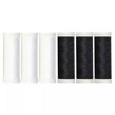 Набор ниток Ariadna Standart White&Black TALIA 120 (6x200м)