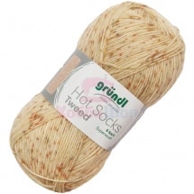 Пряжа для ручного вязания Gruendl Hot socks Tweed 100 гр цвет 01
