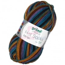Пряжа для ручного вязания Gruendl Hot socks color 50 гр цвет 409