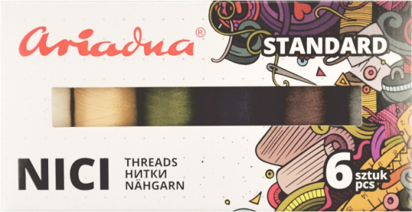 Набор ниток Ariadna Standar Casual TALIA 120 (6x200м)