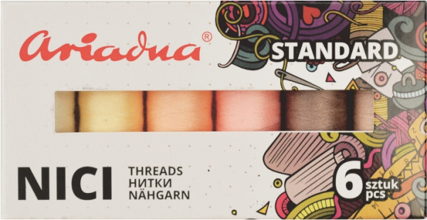 Набор ниток Ariadna Standar Nude TALIA 120 (6x200м)