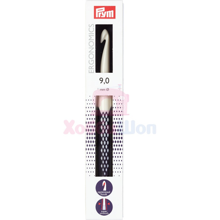 Крючок для вязания Ergonomics полимер 9 мм x 18 см Prym 218491