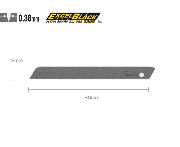 Сменные лезвия OLFA ASBB-10 9мм, 10шт