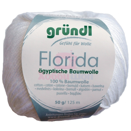 Пряжа для ручного вязания Gruendl Florida 50 гр цвет 01