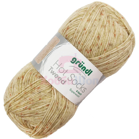 Пряжа для ручного вязания Gruendl Hot socks Tweed 100 гр цвет 02