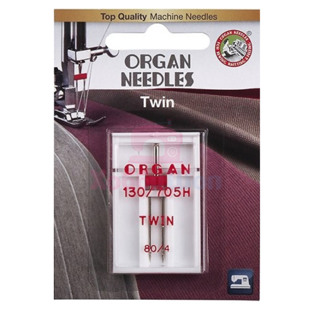 Игла двойная ORGAN TWIN №80/4 для бытовых швейных машин (1 шт.) в интернет-магазине Hobbyshop.by по разумной цене