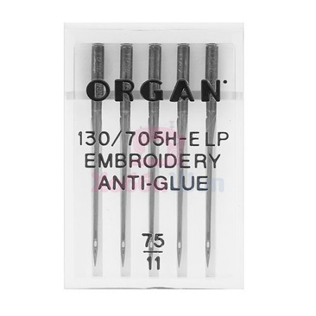 Набор игл для вышивки Anti-Glue ORGAN №75 (5 шт.) в интернет-магазине Hobbyshop.by по разумной цене