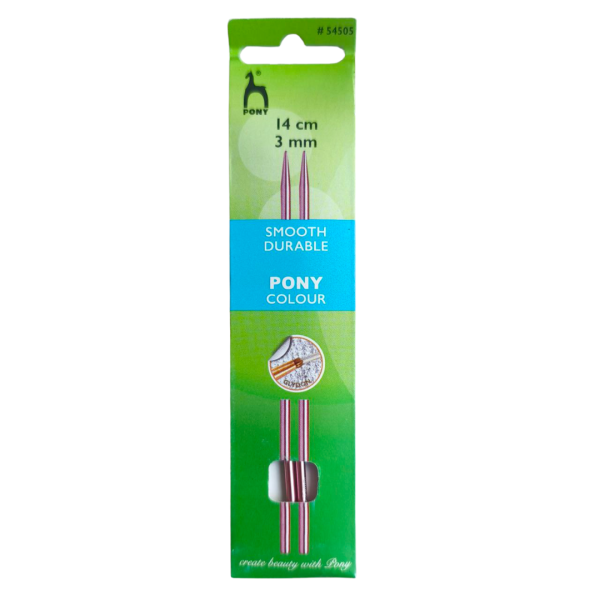 Спицы съёмные COLOUR 3 мм x 14 см 2 шт Pony 54505