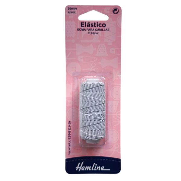 Резинка эластичная для сборки белая 20 м x 0,75 мм Hemline H600