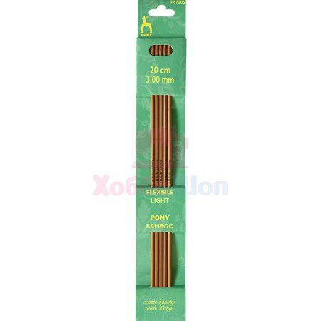 Спицы чулочные Bamboo 3,5 мм x 20 см 5 шт Pony 67007
