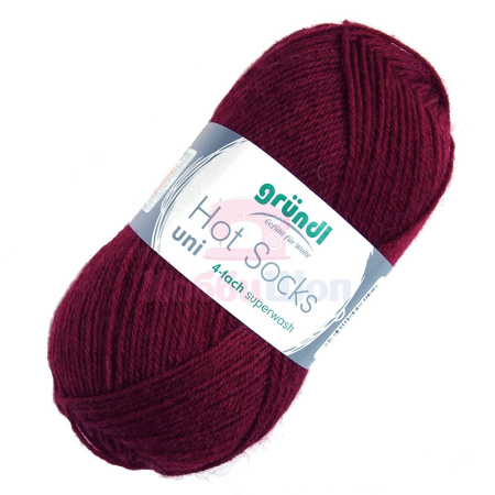 Пряжа для ручного вязания Gruendl Hot Socks Uni 50 гр цвет 19