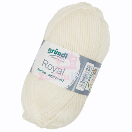 Пряжа для ручного вязания Gruendl Royal 50 гр цвет 01