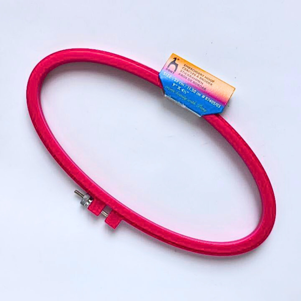 Пяльцы для вышивания овальные, пластик 23x11,5 см Pony 87405/01-05