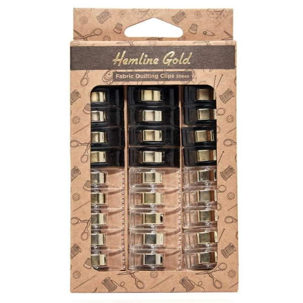 Клипсы для фиксации материала Hemline Gold 30шт. 230.S.30.HG