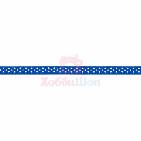Атласная лента в горошек синий/белый 6 мм × 4 м Prym 983506