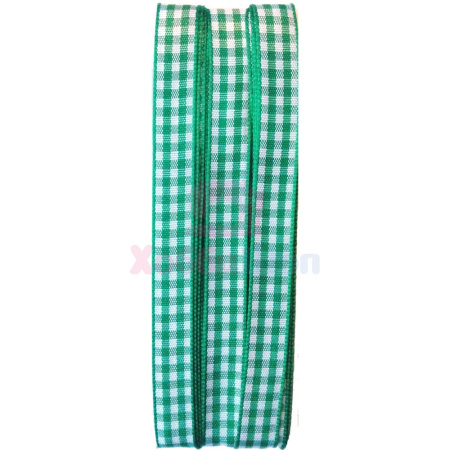Декоративная лента клетка зеленый/белый 10 мм × 4 м Prym 907306