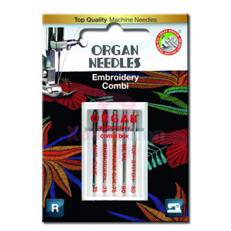 Набор вышивальных игл ORGAN EMBROIDERY COMBI №75-90 (5 шт.) в интернет-магазине Hobbyshop.by по разумной цене