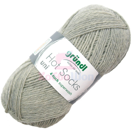 Пряжа для ручного вязания Gruendl Hot Socks Uni 50 гр цвет 02