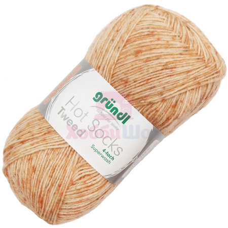 Пряжа для ручного вязания Gruendl Hot socks Tweed 100 гр цвет 04